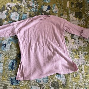 Lightweight Scoop Neck Sweater in Dusty Rose